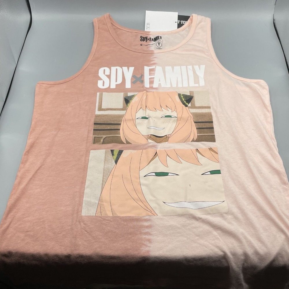 Spy X Family Anya Tank Top Split Tie Dye Pink Mens Small NEW